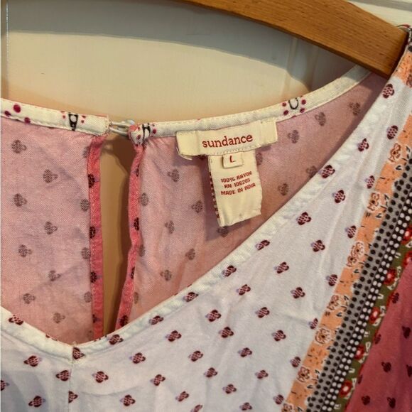 Sundance Pink and White Boho Tunic - Picture 3 of 4